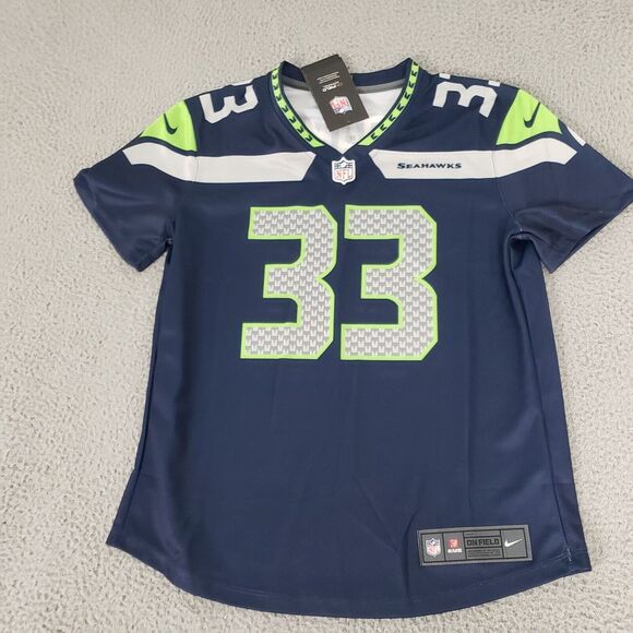 Seattle Seahawks Jersey Womens Medium Blue Nike On Field 33 Jamal Adams New Tags - Picture 6 of 12